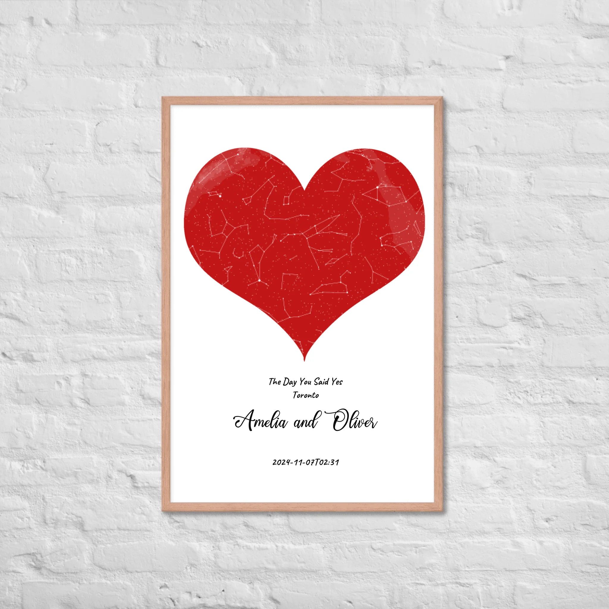 Star Map With A Heart