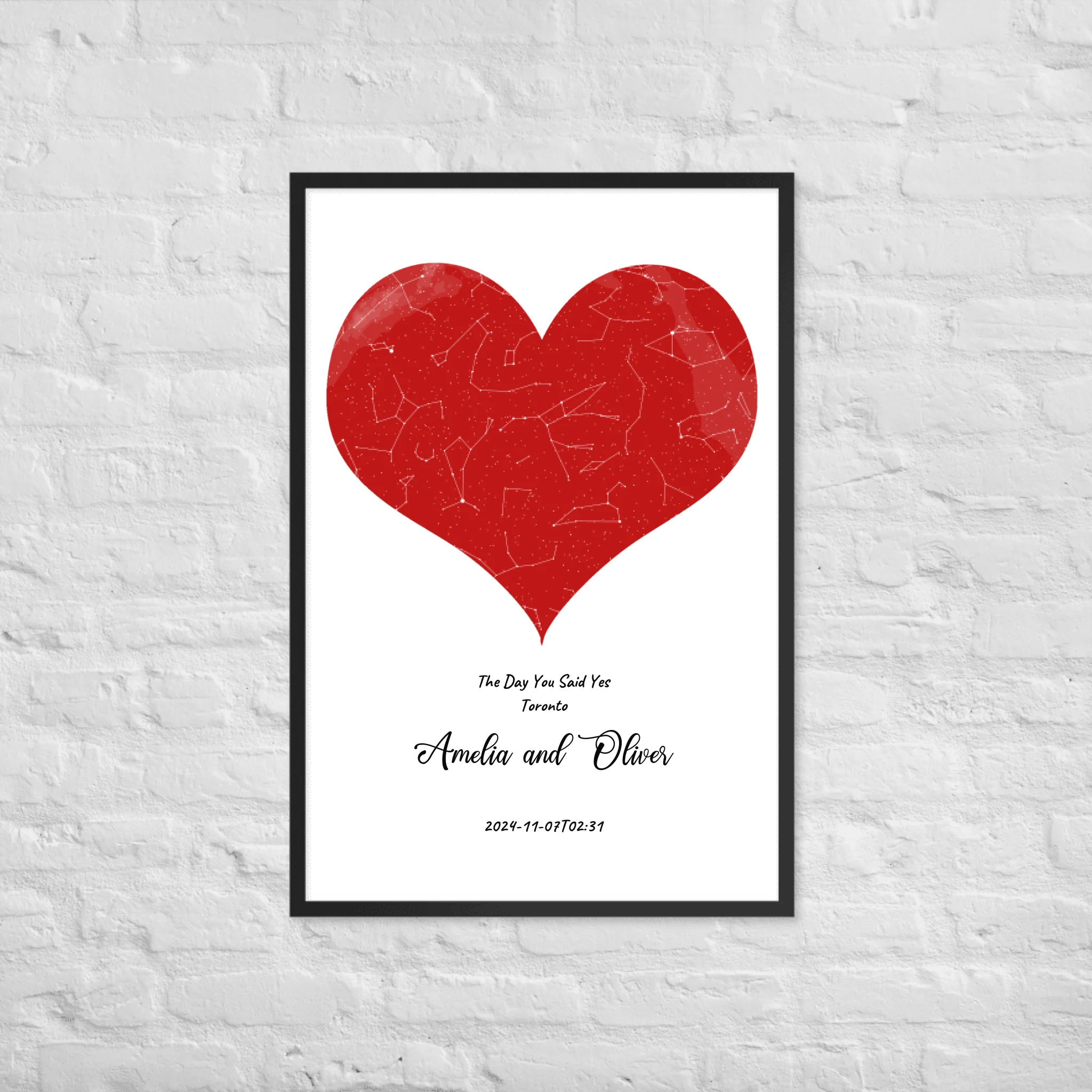 Star Map With A Heart