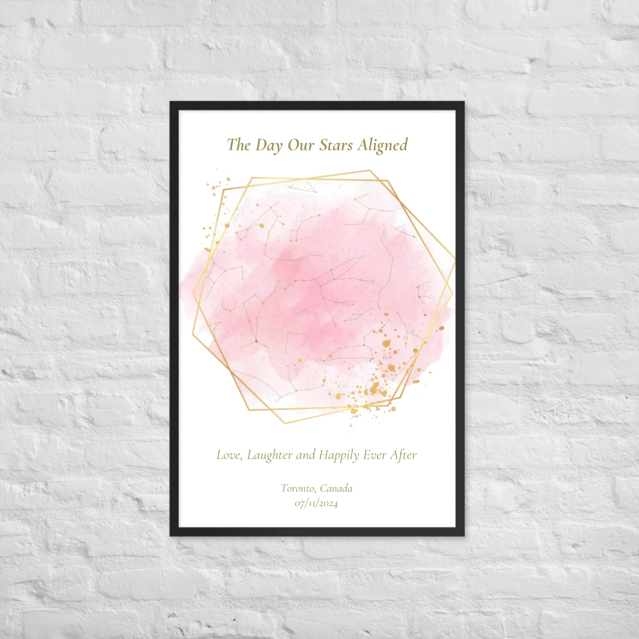 Chiffon Pink Star Map