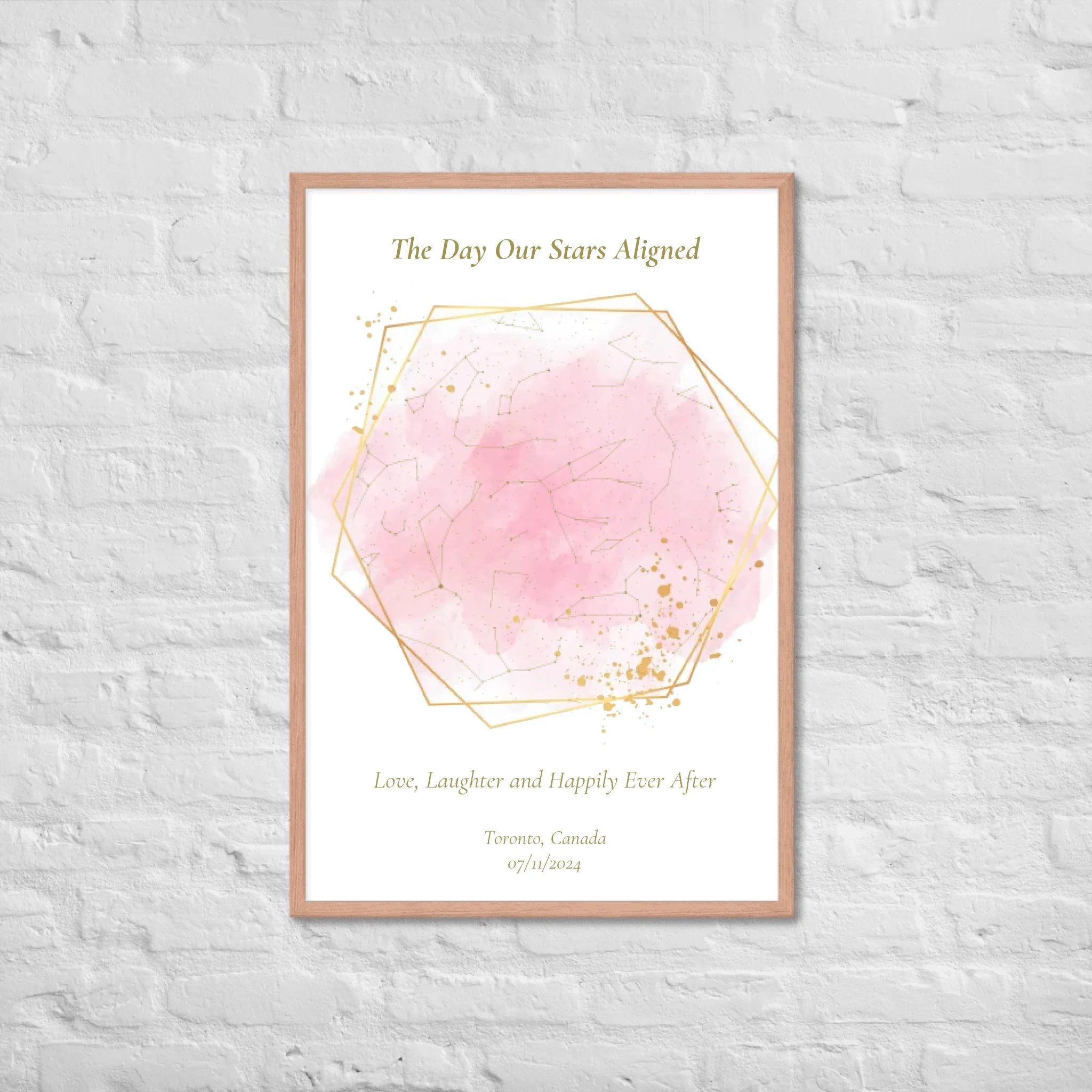 Chiffon Pink Star Map